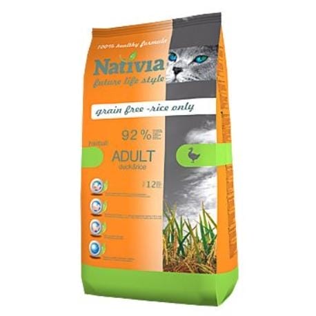 Nativia Cat Adult Duck&Rice Hairball 1,5kg