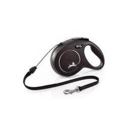 Vodítko FLEXI Classic NEW M lanko 8m / 20kg čierna