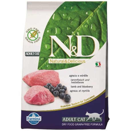 N & D GF CAT Adult Lamb & Blueberry 300g