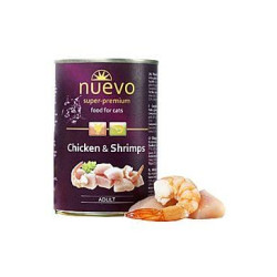 Nuevo kočka adult Kuře a krevety konz. 400g