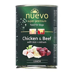 Nuevo pes junior kuřecí a hovězí konz. 800g