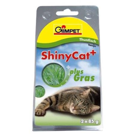 Gimpet kočka konz. ShinyCat tuňak/koc.tráv 2x70g