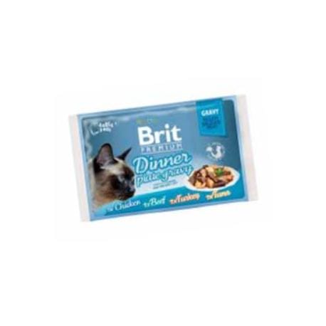 Brit Premium Cat D Fillets in Gravy Dinner Plate 340g