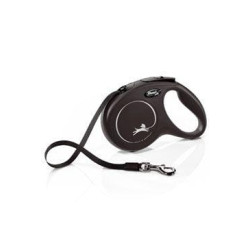 Vodítko FLEXI Classic NEW M pásik 5m / 25kg čierna