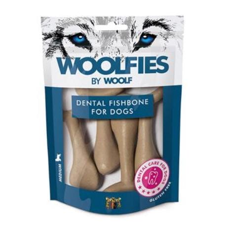 Pochoutka dentální Woolfies Dental Fishbone M 200g