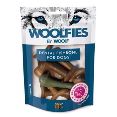 Pochoutka dentální Woolfies Dental Fishbone S 200g