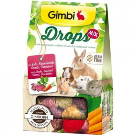 Gimbi Drops Grain Free pro hlodavce mix 50g