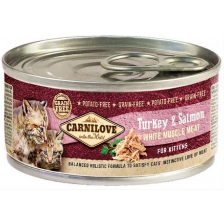 Carnilove White konz Mus Meat Turkey&Salmon Kitten100g