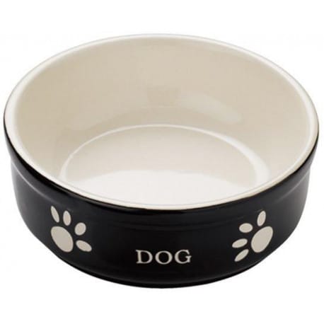 Nobby DOG miska čierno-béžová 15,5 x 6,5 cm