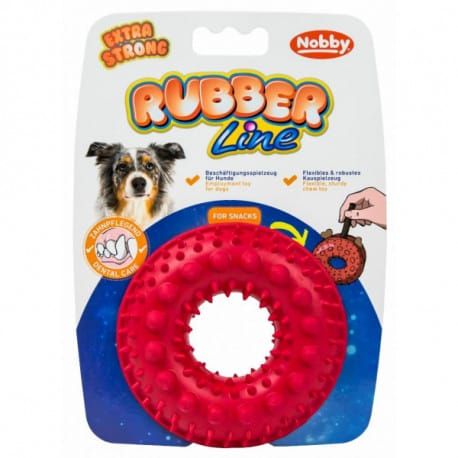 Nobby silná gumová hračka na maškrty kruh 10,5 cm