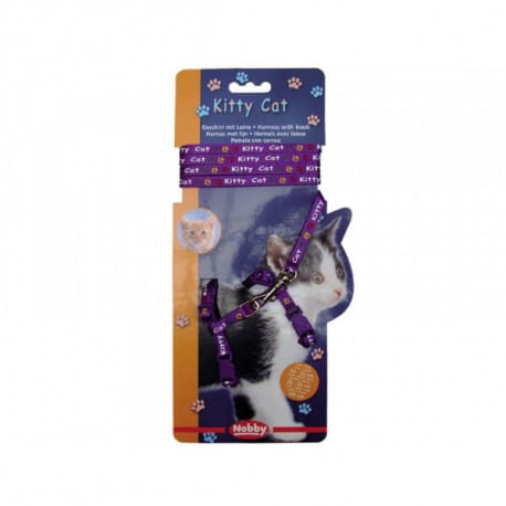 Nobby Kitty Cat fialový set postroj + vodítko pre mačiatko
