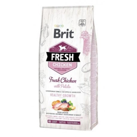 Brit Dog Fresh Chicken&Potato Puppy Healthy Growth12kg