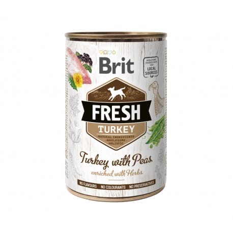 Brit Dog Fresh konz Turkey with Peas 400g