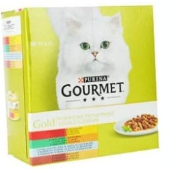 Gourmet Gold Mltp konz. kočka kousky duš.a gril.8x85g