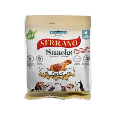 Serrano Snack for Dog-Turkey 100g