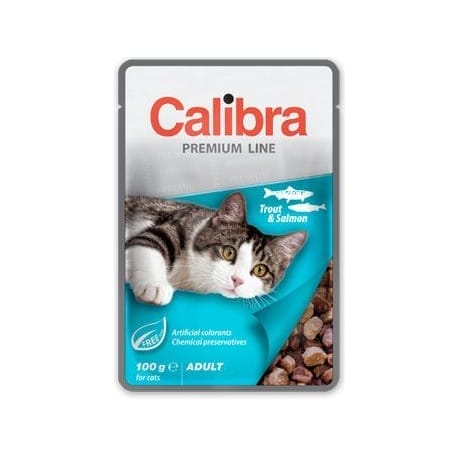 Calibra Cat kapsa Premium Adult Trout & Salmon 100g