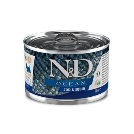 N & D DOG OCEAN Adult Sea Bass & Squid Mini 140g