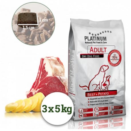 Platinum Adult Beef+Potatoes 15kg