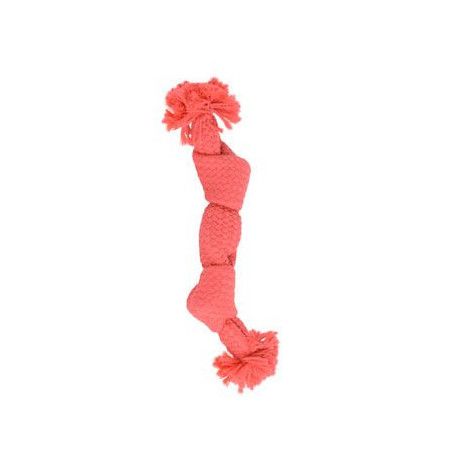 Hračka pes BUSTER Pískací lano, ružová, 23 cm, S