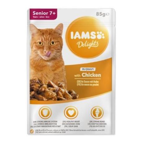 Iams Senior Kura v omáčke vrecko 85g