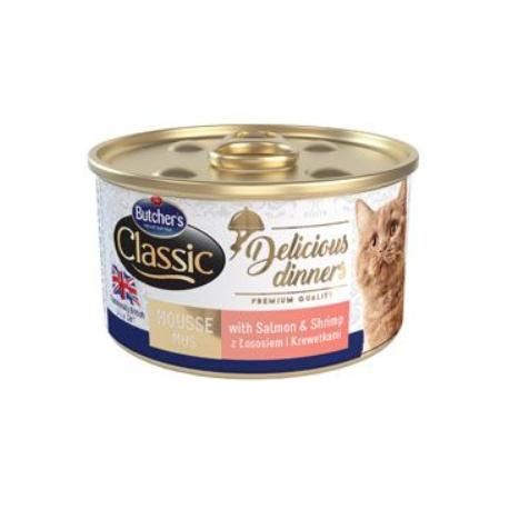 Butcher's Cat Class.Delic.Dinners losos+krevet konz85g