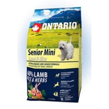 ONTARIO Dog Senior Mini Lamb & Rice 2,25kg