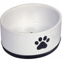 Nobby Paw keramická miska s protišmykovou úpravou biela 17 x 8 cm