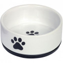 Nobby Paw keramická miska s protišmykovou úpravou biela 14 x 6,5 cm