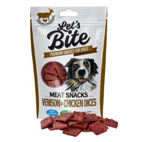 Brit Let's Bite Meat Snacks Venison&Chicken Dices 80g