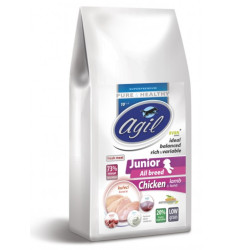 Agil Junior All Breed Low Grain Chicken, Lamb, Tuna 10kg