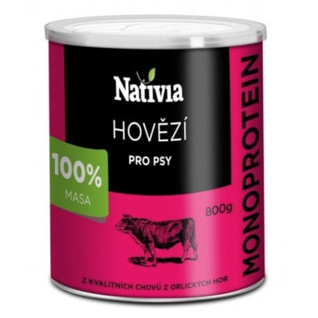 Nativia konz. hovězí svalovina 800g