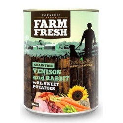 Farm Fresh Dog Venision&Rabit+Sweet Potatoes konz 800g
