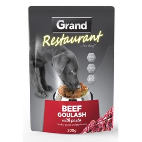 GRAND kaps. deluxe pes Restaur. 100% hovězí guláš 300g
