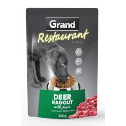 GRAND kaps. deluxe pes Restaur. 100% jelení ragú 300g