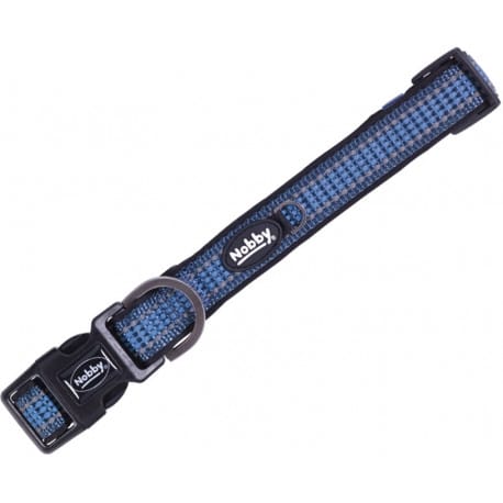 Nobby kale obojok nylon reflexná modrá ML 50-65cm