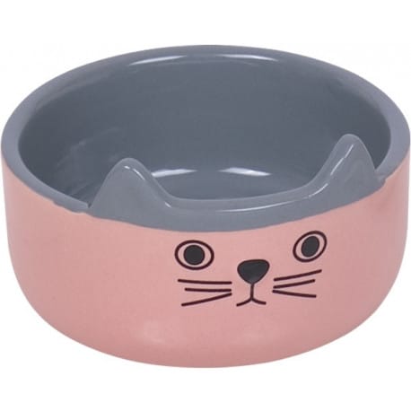 Nobby CAT FACE keramická miska pre mačky ružovo-sivá 13x4,5cm / 0,16l