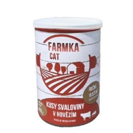 Sokol Falco FARMKA CAT kusy svaloviny v hovězím 400g