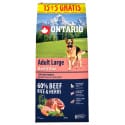 ONTARIO Dog Adult Large Beef&Rice 15kg+5kg zdarma