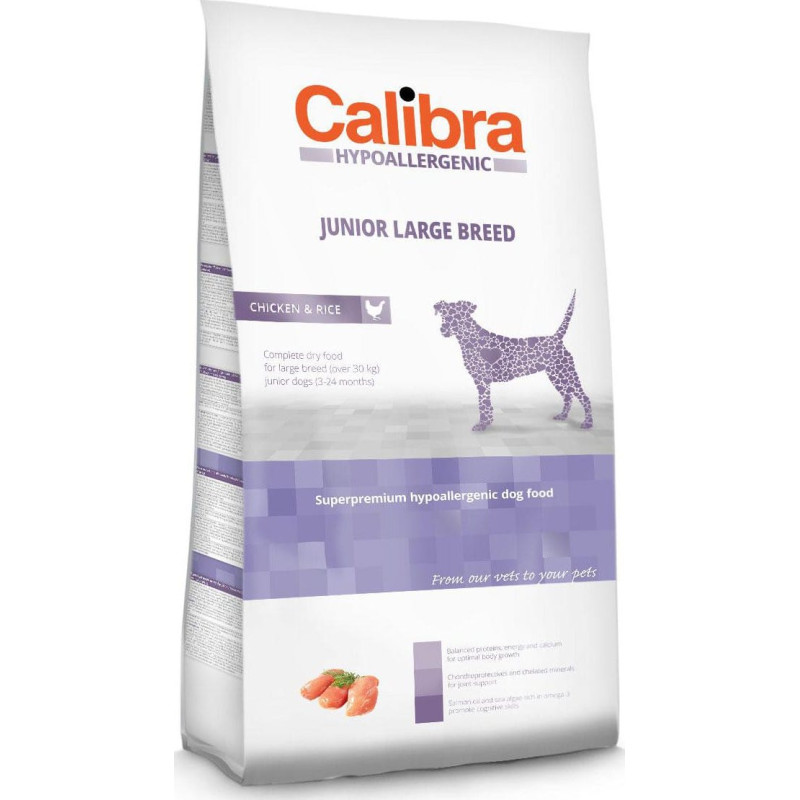Calibra Dog HA Junior Large Breed Chicken  14kg NEW