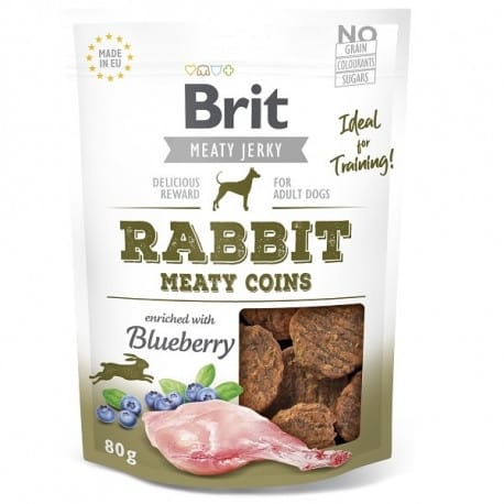 Brit Jerky Rabbit Meaty Coins 80g