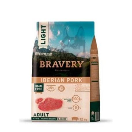 BRAVERY dog LIGHT large/medium PORK 12kg