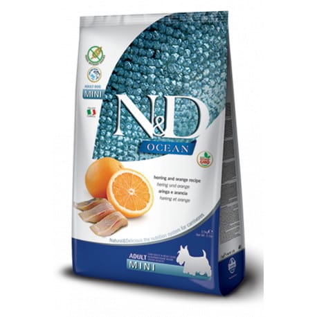 N&D OCEAN DOG GF Adult Mini Herring & Orange 2,5kg