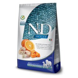 N&D OCEAN DOG GF Adult M/L Codfish&Pumpkin&Orang 2,5kg