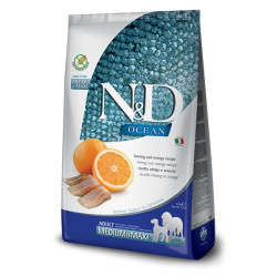 N&D OCEAN DOG Adult M/L Herring & Orange 12kg
