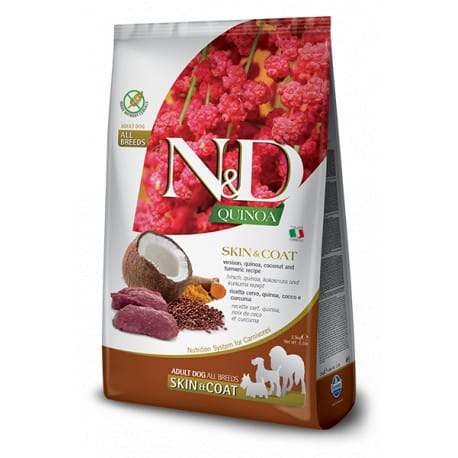 N&D GF Quinoa DOG Skin&Coat Venison & Coconut 2,5g