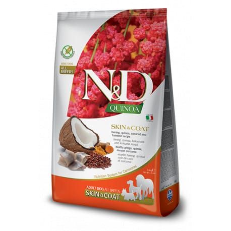 N&D GF Quinoa DOG Skin&Coat Herring & Coconut 7kg