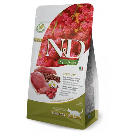 N&D GF Quinoa CAT Urinary Duck & Cranberry 1,5kg