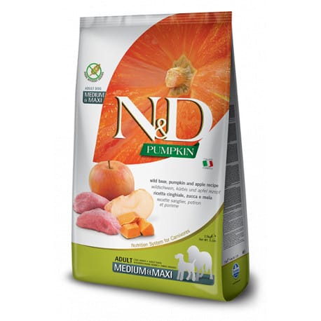 N&D GF Pumpkin DOG Adult M/L Boar & Apple 2,5kg