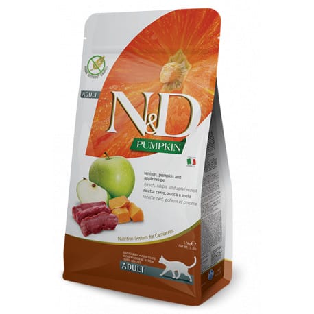 N&D GF Pumpkin CAT Venison & Apple 300g