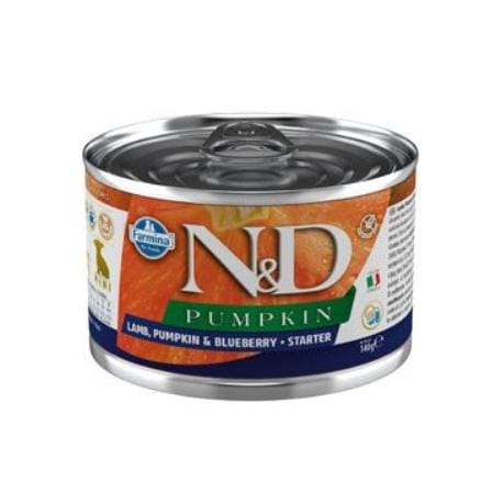 N & D DOG PUMPKIN Starter Lamb & Blueberry Mini 140g